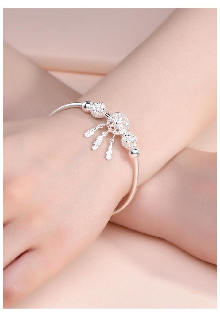 Sterling Silver Dreamcatcher Bracelet - Dreamy, Versatile Light Luxury for Women