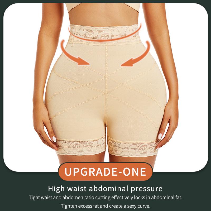 Plus Size High Waist Tummy Control Shapewear: Non-Rolling, Elastic, Hip-Lifting, European & American Style
