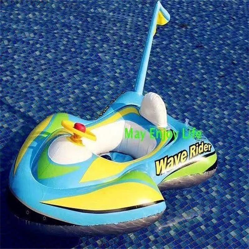 Inflatable Airplane Water Gun Seat Ring for Kids: Cartoon Design for Outdoor Parent-Child Fun