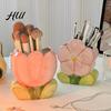 Suporte para Pincéis de Maquiagem Flor de Cerâmica Porta-Canetas Tulipa Feito à Mão Caixa de Armazenamento de Cosméticos Organizador Lápis para Mesa de Escritório em Casa