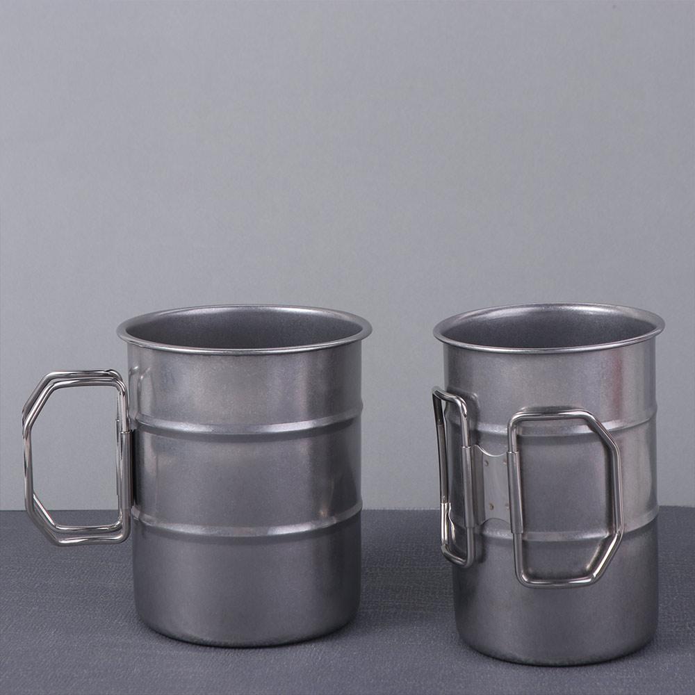 Heat-resistant Vintage Water Cups Oil Barrel Shape Portable Outdoor Drinking Cup  Coffee