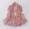 Chiffon Long Scarf Double Heart Rhinestone Ethnic Headscarf For Women