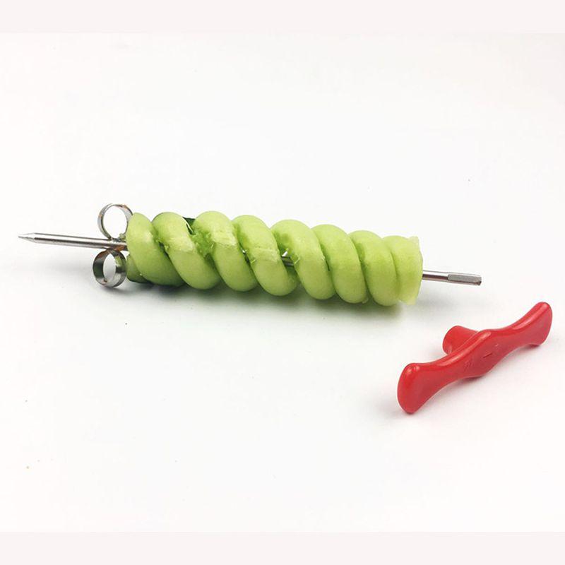 Compact Potato Spiral Cutter With Manual Roller And Sharp Stainless Steel Blades For Kitchen Use