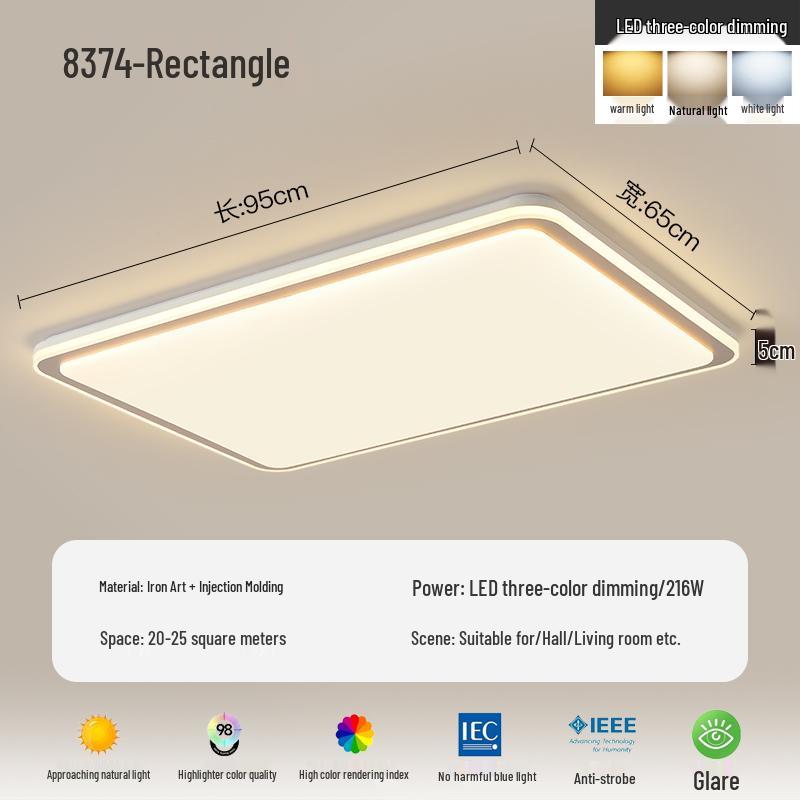 Modern Minimalist LED Ceiling Light for Bedroom and Living Room