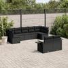 VidaXL Garden Lounge Set with Cushions 9 Pcs, Patio Sofas, Patio Furniture Set, Outdoor Furniture, Black 3220614