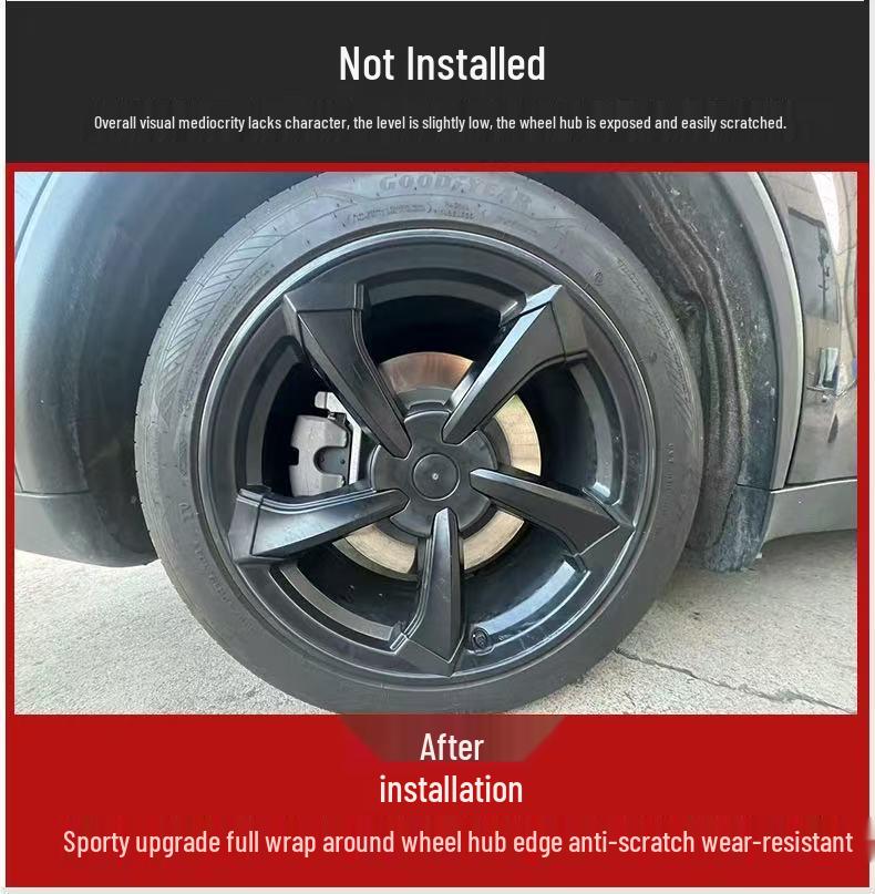 Fits Tesla Model Y Facelift 19" Wheel Cover Hub Cap Modification Parts