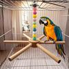 Large Size Rotating Bird Perch Toy Colorful Beads Hanging Bird Stand  for Pet Birds