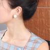 Party Temperament New S925 Needle Bling Jewelry Stud Earrings Geometric Square Shell