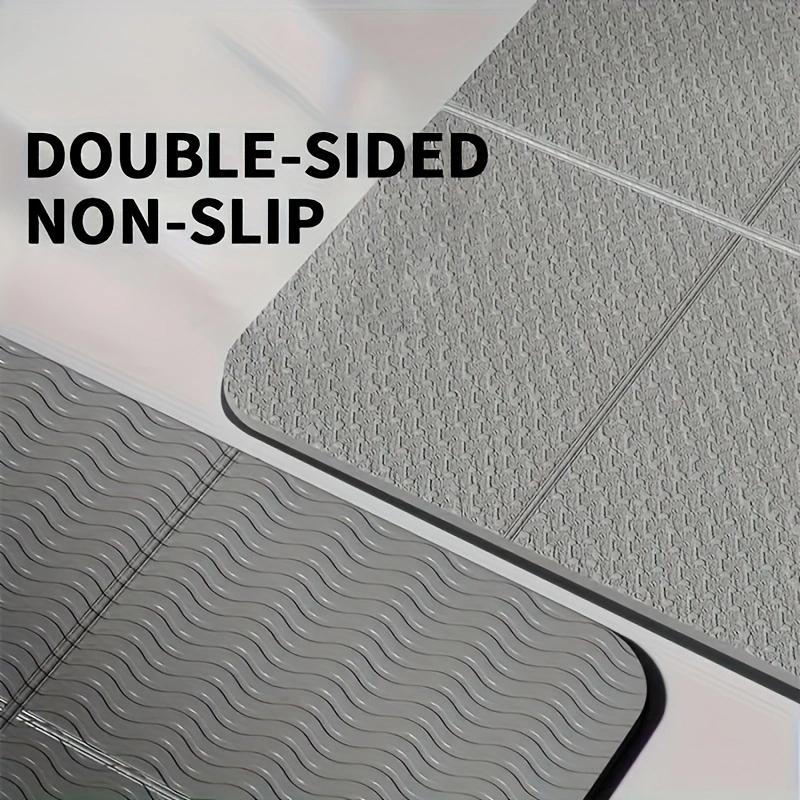 Foldable TPE Yoga Mat 61X183Cm Non-Slip Lightweight Portable Exercise Mat for Gym Camping Waterproof Easy Clean