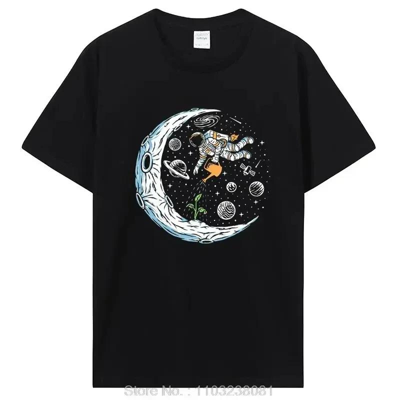 Mens T-shirt 100% Cotton Casual Funny Astronaut Design Pr... S
