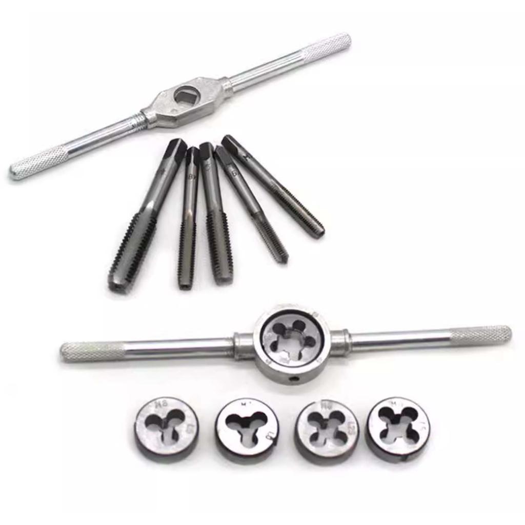 Tap Plate Thread Combination Set, Screw Tap Tapper Drill Bit Manual Wrench Bushings Tapping Tools Drilling Threaded Holes
