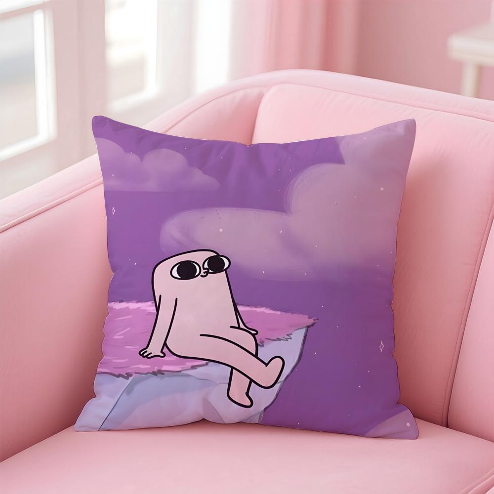 Cartoon Fun Funny Ketnipz Cute Cushion Cover Pillow Case Soft Skin Friendly Fabric Concealed Zipper
