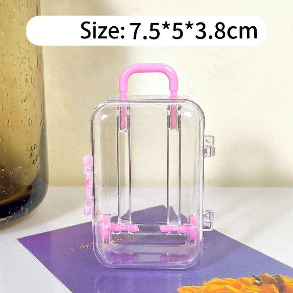 Cute Mini Roller Travel Suitcase Personality Creative Small Luggage Trolley Case Dollhouse Handbag Wedding Candy Box