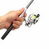 Collapsible Fishing Rod Reel Combo Mini Fishing Rod Kit Pocket Fishing Rod Kit  for Freshwater