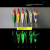10Pcs Squid Jig Set 8Cm Luminous Uv Shrimp Lure Horizontal Fishing Bait For Cuttlefish Octopus Sea Tackle