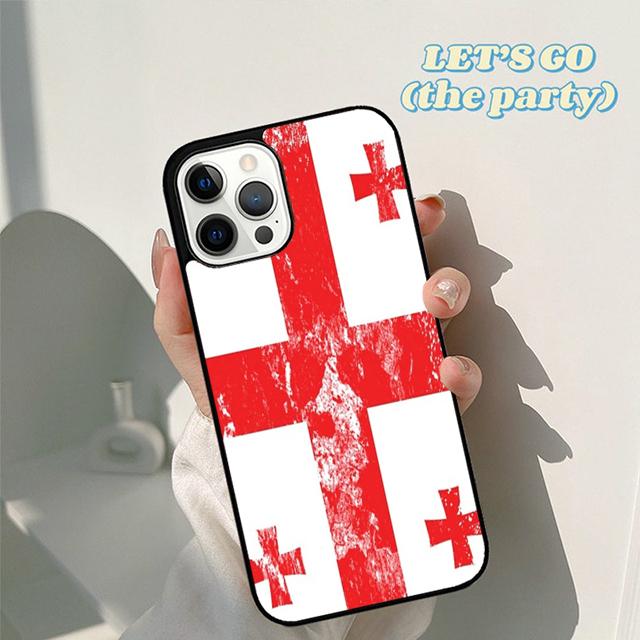 Autumu Georgia Grunge Flag Phone Case Cover for iPhone 17 Air 16 16e 15 12 11 13 14 Pro Max Apple Plus Coque