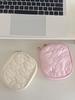 YT Portable Simple and Stylish New Makeup Refill Flip Wallet Quilted Heart-Shaped Storage Bag for Travel