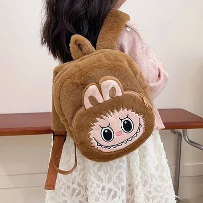Cartoon Figure Labubu Backpack Bags Children School Bags Kawaii Labubu Bag Zimomo Schoolbag Girls Boys Outdoors Storage Bag Gift