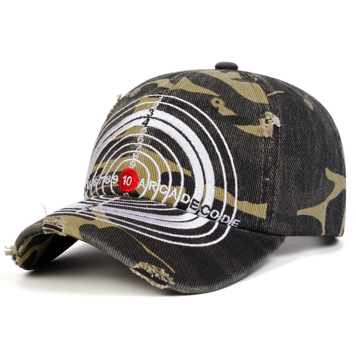 

Unisex Bullseye Embroidery Baseball Caps Spring and Autumn Outdoor Adjustable Casual Hats Sunscreen Hat Sports Cap камуфляжный