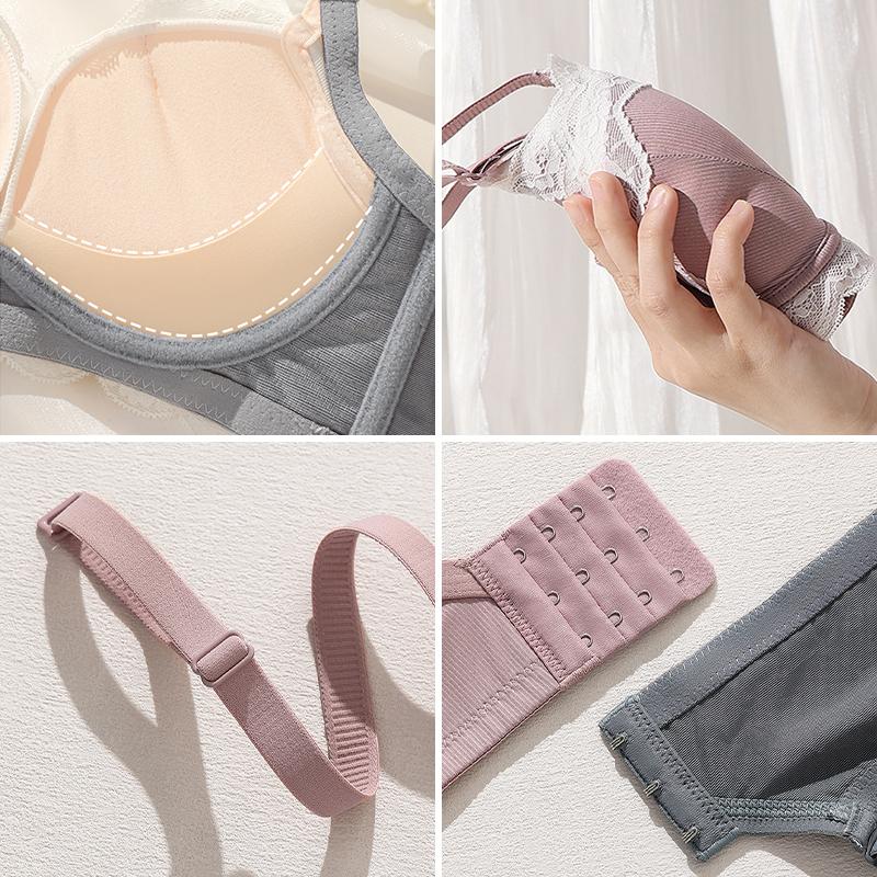 Sutiã Push Up FallSweet para Mulheres Sutiãs Sem Fio Roupa Íntima Fofa Sutiã Confortável Sutiãs para Meninas Lingerie Sexy para Senhoras 32AB-38AB