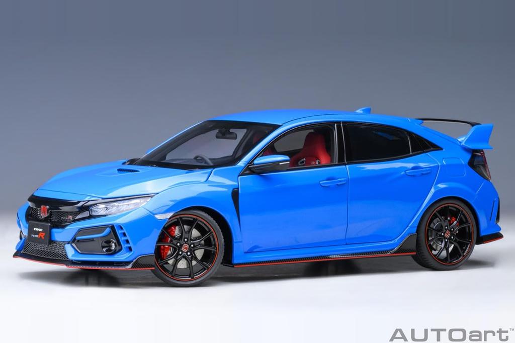 AUTOart 1/18 Scale Honda Civic Type R (FK8) 2021 Racing Blue Pearl Finished Product
