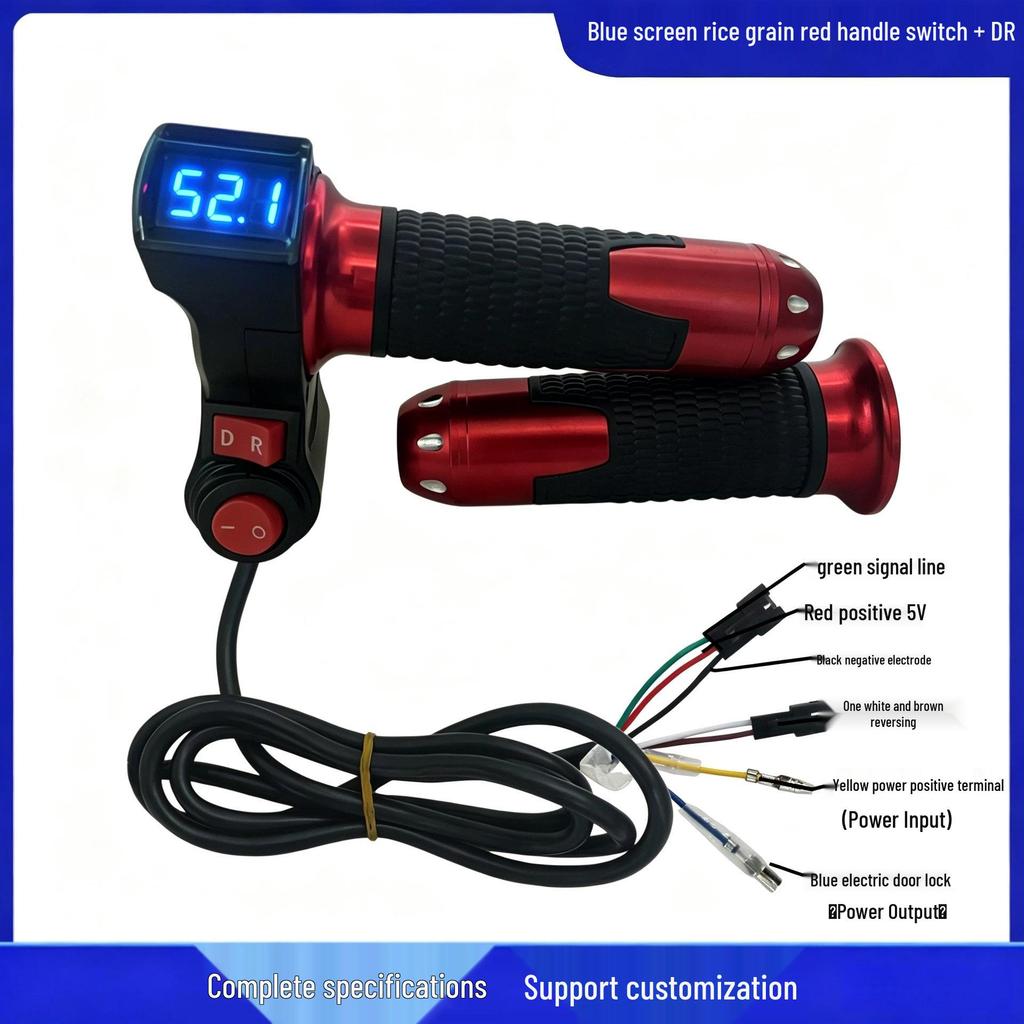 Blue Screen Electric Vehicle Throttle with Voltage Display