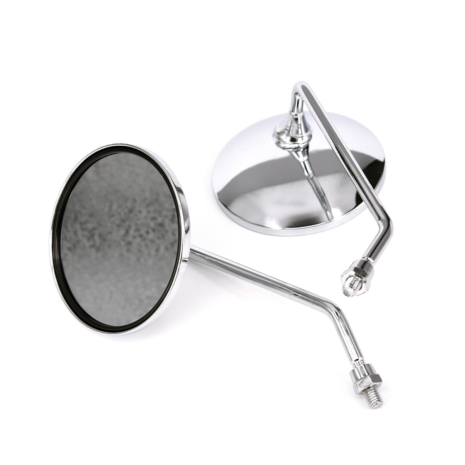 

Pair of Round Rearview Mirrors for Motorcycle Scooter and Electric Bike with 8mm Mounting Screw and Metal Frame China Mainland