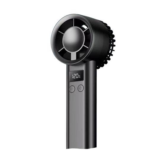 120-Speed Mini Handheld Fan LCD Display USB Rechargeable Ice Cooling Fan Summer чёрный
