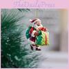 Acrylic Christmas Santa Car Pendant With Holiday Decor For Interior Enhancement