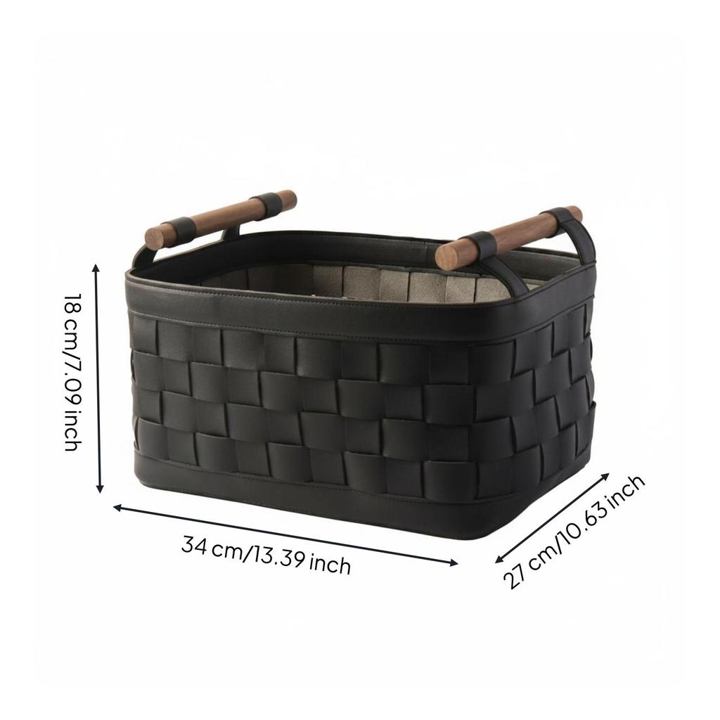 Bra Storage Basket Decorative Organizer Leather for Dressing Room