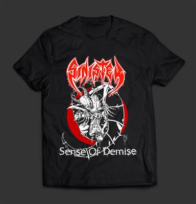 NEW SINISTER – Sense of Demise Heavy Cotton Black T Shirt S-4XL High-end Luxury Is for Both Men and Women Top Y2k