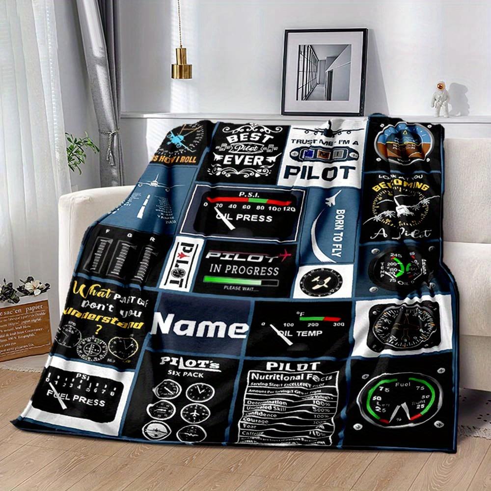 Dashboard Captain Gift Customize Your Name Blanket Warm Comfortable And Soft Blankets Are Suitable For Home Chairs Office Sofas Sofas Office Camping