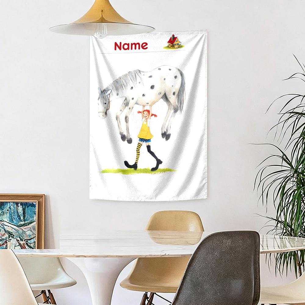Pipi Custom Your Name Wall Decor Tapestry Art For Pet Memorial Birthdaywedding Party Backdrop Family Gift