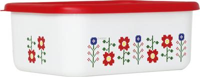 Fuji Enamel Mysa Deep Square Container S Red MY-DS.R