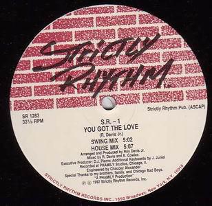 

12inch Record S.R.-1 - You Got The Love / Da Rhythm SR1283 Strictly Rhythm 1992 US Dance & Electronica Used