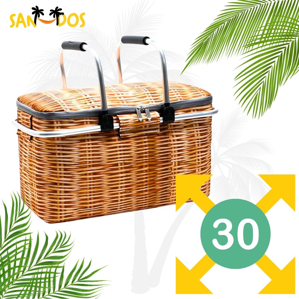 Termisk korgkorg för picknick, hopfällbar picknickkorg, shoppingkorg