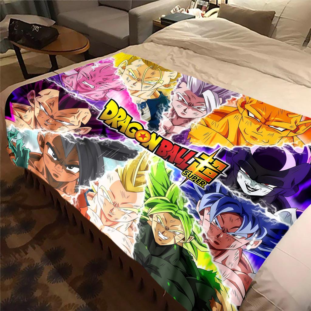 1PC DRAGON BALL  Print Flannel Blanket, High Quality All Seasons, Home Decor, Warmth and Comfort, Perfect for Christmas Gifts