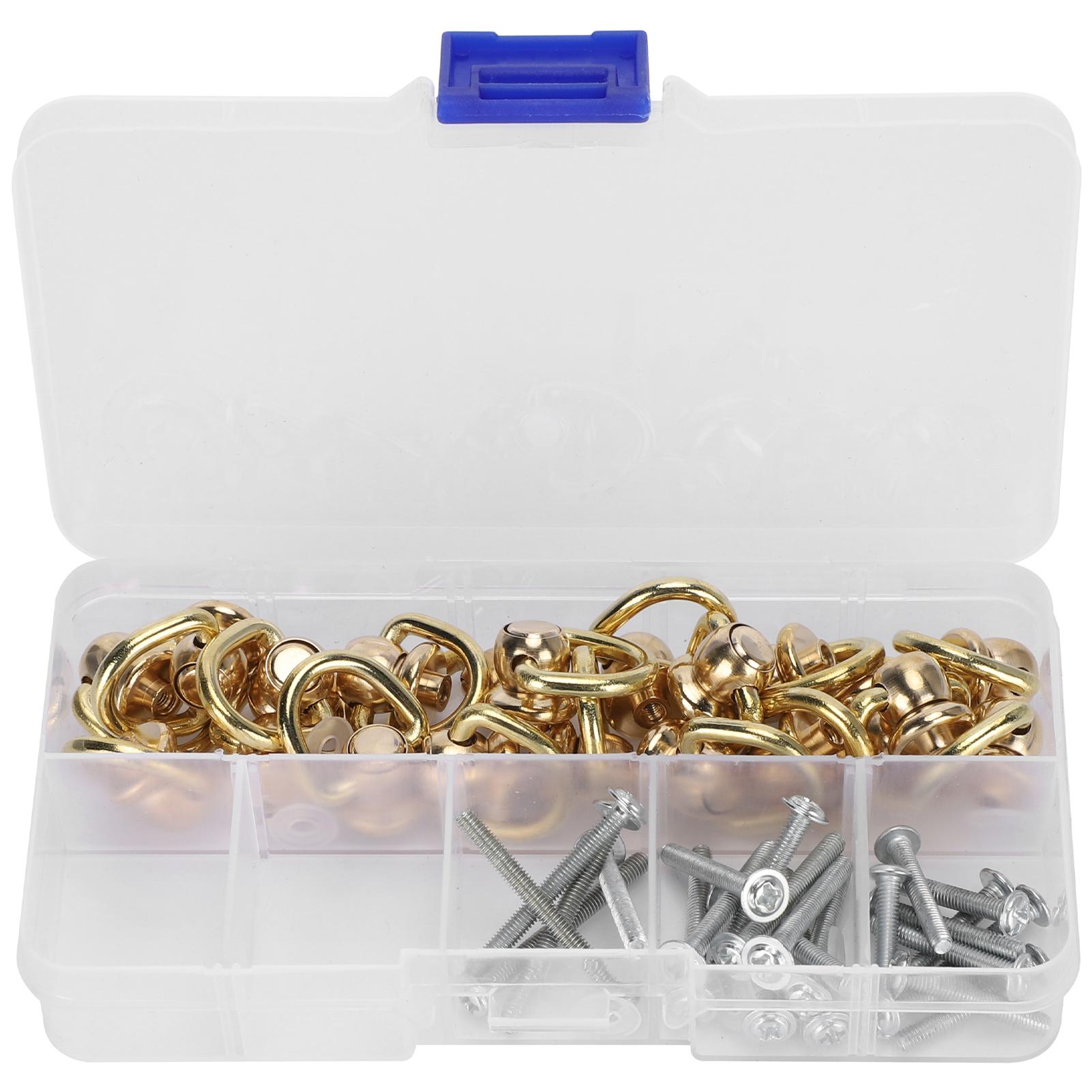 Nail Rivet Pacifier Head Buttons with D Ring Craft Decoration DIY Hardware Accessories