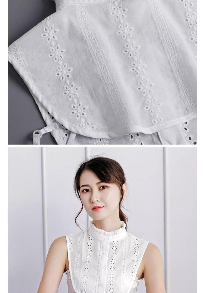 Ruffle Jacquard Stand Collar: Autumn/Winter Pleated Collared Sweater Base Layer