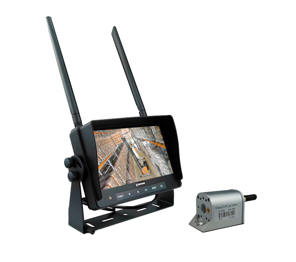 Bezprzewodowy Zestaw Do Wózka Widłowego Ahd 1080P Kamera Magnetyczna Ip68 Ze Wskaźnikiem Laserowym + Monitor 7" Ip68