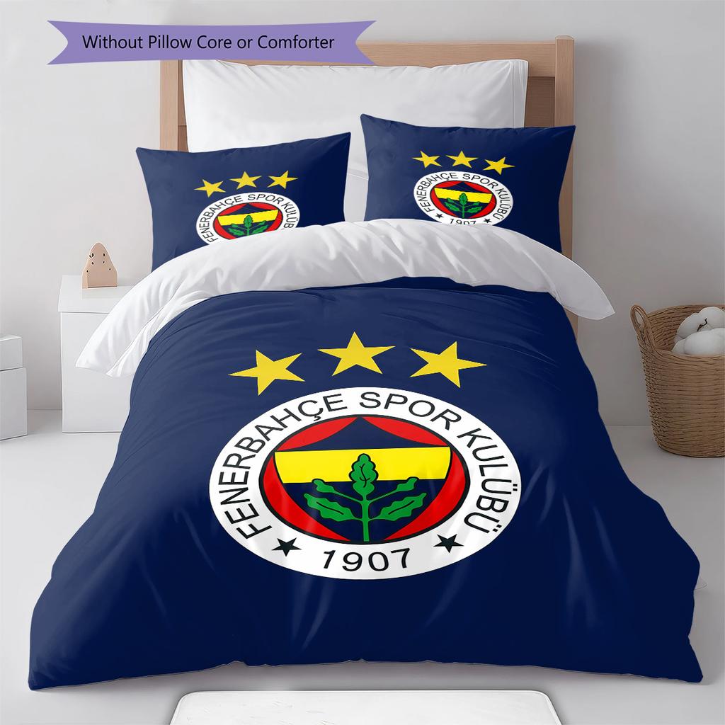 Sportovní klub Fenerbahce, Povlečení se vzorem FCSB, Sada přikrývek Povlak na přikrývku Povlak na polštář Domov Narozeninový dárek (1 * povlak na peřinu + 2 * povlak na polštář, bez jádra)