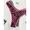 Leopard Print Lace-up Bikini - 2025 New European & American High-End Swimwear