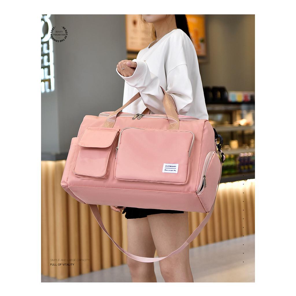 Ielgy Large-Capacity Short-Distance Travel Bag Dry Wet Separation Belt Shoe Position Sports Gym Bag Leisure Student Luggage Bag