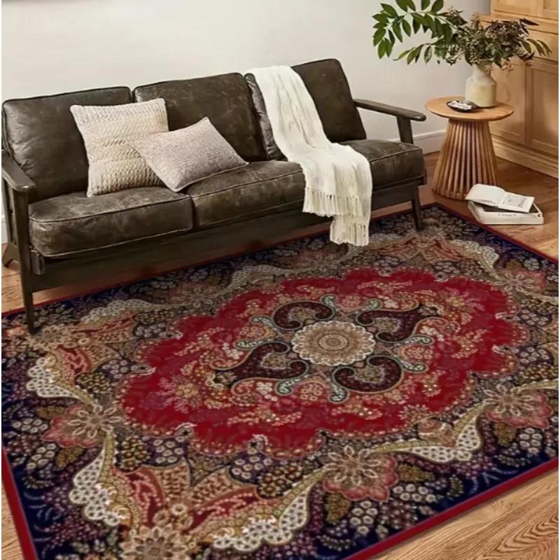 Bohemian Retro Anti Slip Area Mat Living Room Bedroom Baby Room Indoor Home Garden Mat Outdoor Garden Living Room Carpet Decor