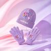 KPOP Hexenjagd Gruppe Gestrickte Mütze & Handschuhe Set, Cartoon Buchstaben Druck Winter Wolle Hut Handschuhe, Outdoor Warm Herbst Winter Hut Handschuh Kit