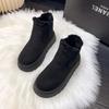 Winter Women Platform Boots Thermal Snow Boots Fur Lined Elastic Ankle Warm Short Boots New Slip Resistant Cold Shoes for Women
