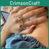 Elegant 925 Sterling Silver Heart Shaped Ring Adjustable Stylish Fashionable Accessory