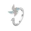 Adjustable Windmill Ring For Women Copper Zirconia Jewelry With Elegant Design