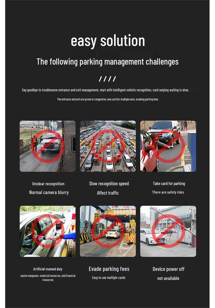 International License Plate Recognition Barrier Gate System with Multi-Language Support for Parking Management