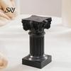 Decoration Roman Pillar Candle Holder Mini Greek Column Stand Resin White Portable Decor Candlestick for Wedding Banquet Home Table Centerpiece Photo
